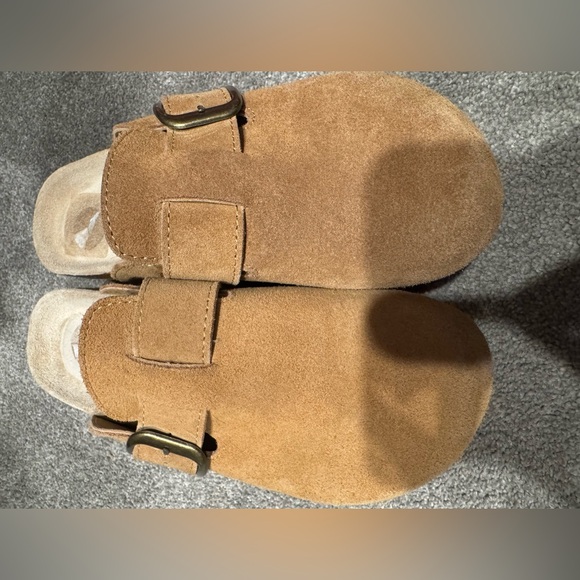 Chestnut Suede Platform Clogs size 6.5 - Picture 5 of 5